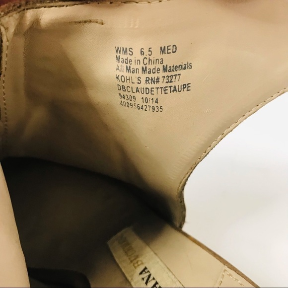 DANA BUCHMAN Tan Claudette Pointed Toe Ankle Booties Size 6.5M - Picture 7 of 7